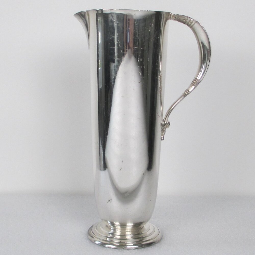 INTERNATIONAL SILVER "TROPICAL" ART DECO COCKTAIL PITCHER (A)